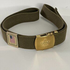 American boy's belt Khaki belt size 42 L Vintage Boy Scout official belt